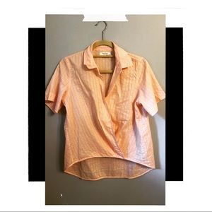 Rag-and-Bone peach short sleeve blouse size small